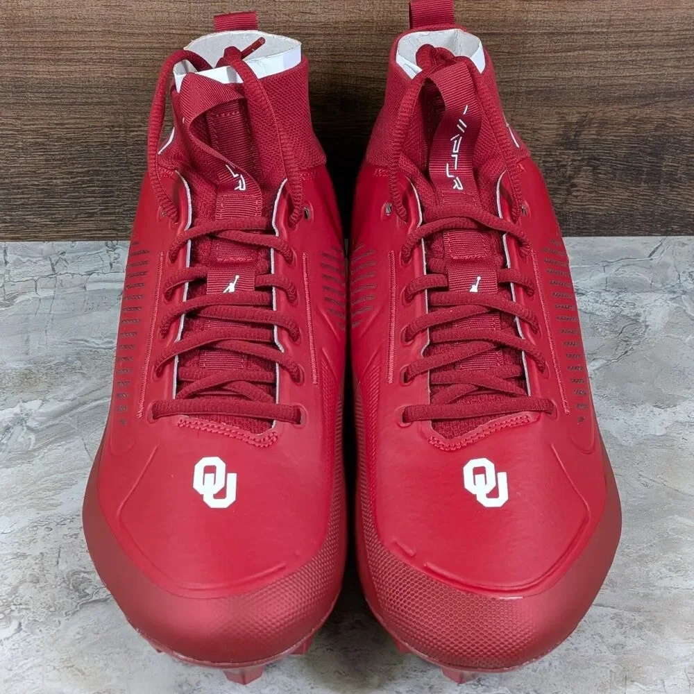 Nike Jordan Vapor Edge Pro 2 Men's 10.5 WIDE Oklahoma PE Cleats IF2959-661